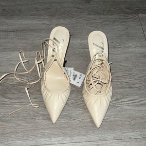 BRAND NEW WITH TAG Zara beige heels